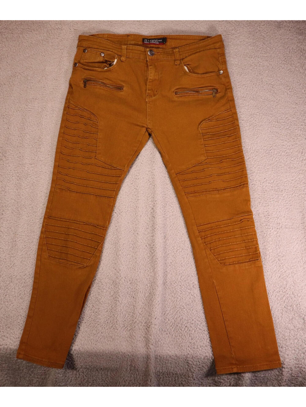 Old Skool Jeans Mens 36 x32 y2k zipper riveted y2k vtg